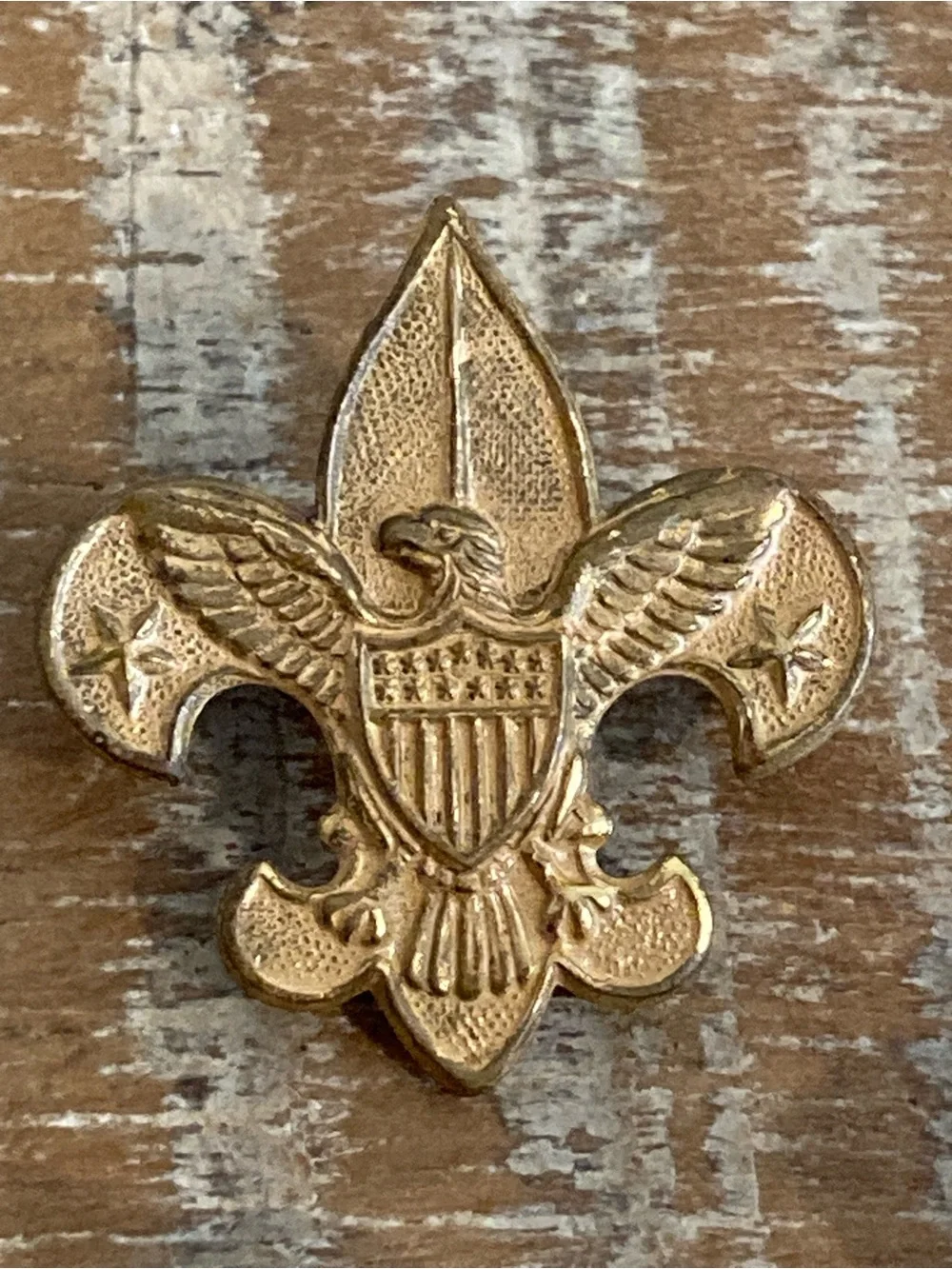 Gold Boy Scouts 'Be Prepared' Pin Set